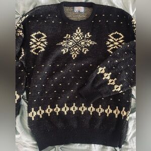 Pendleton Black and Cream Crewneck Sweater